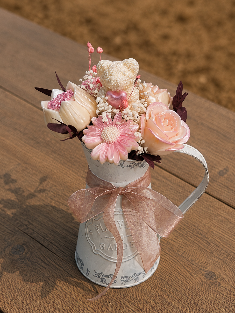 Champêtre élégant Nounours rosé