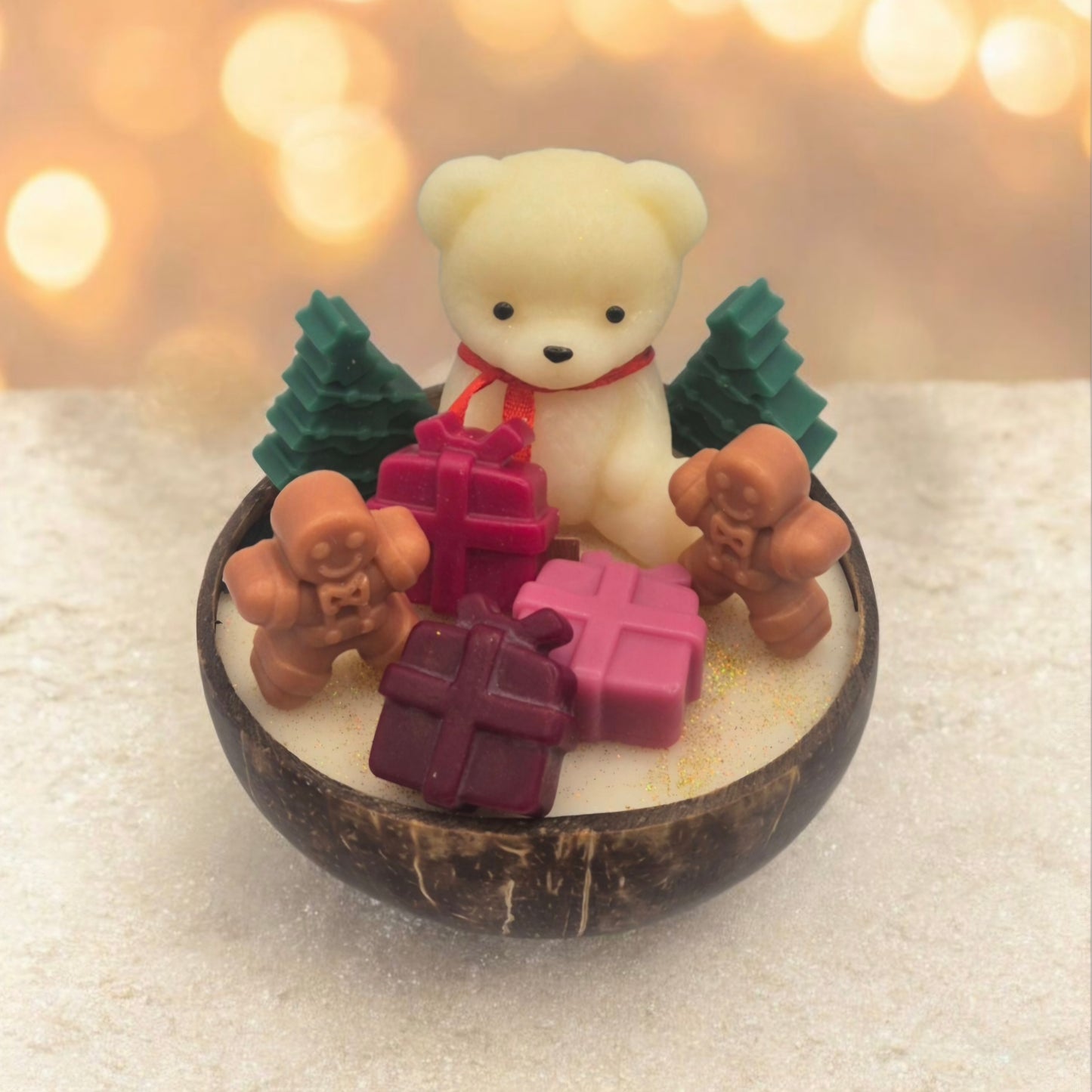 Coco magique de Noël : Bougie, fondant & déco