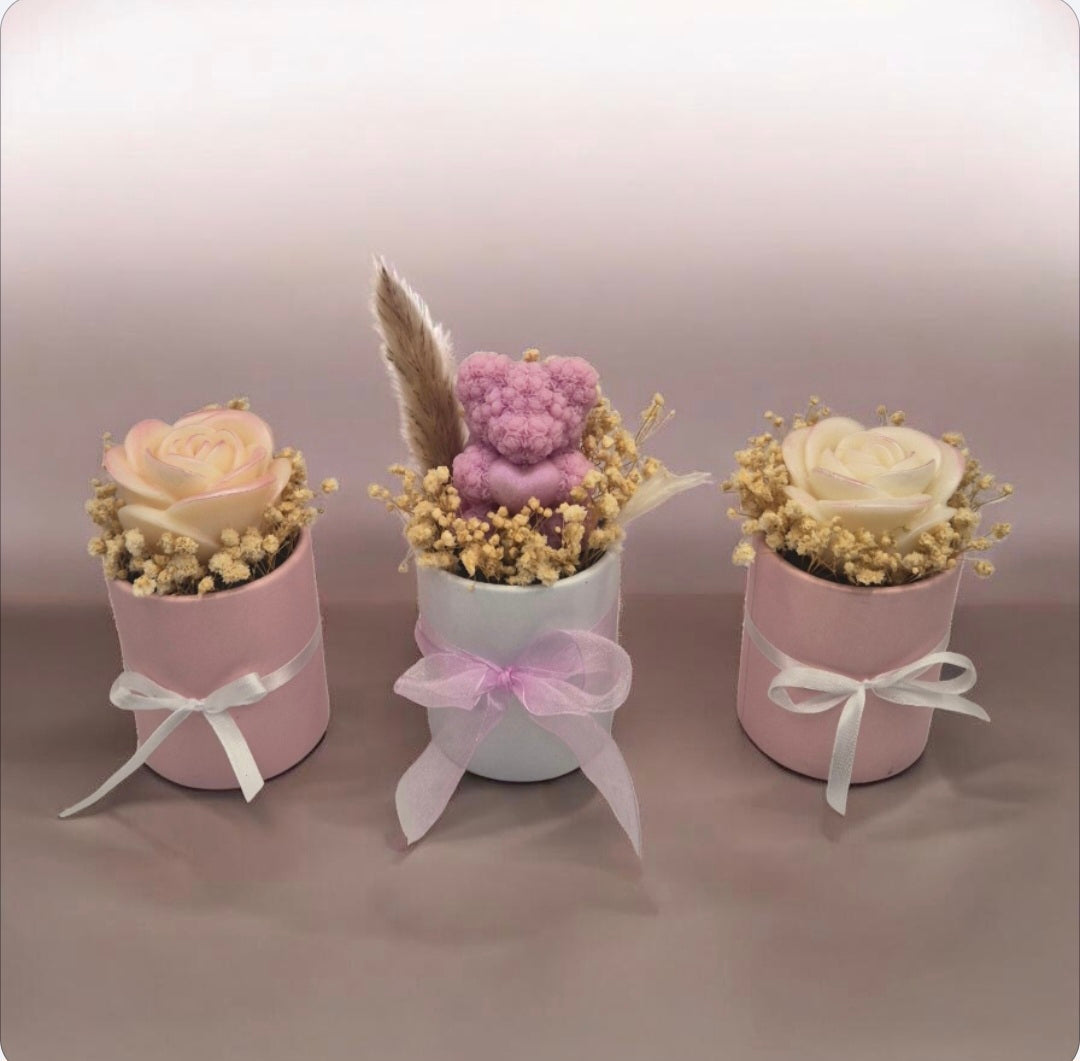 Trio de roses parfumées