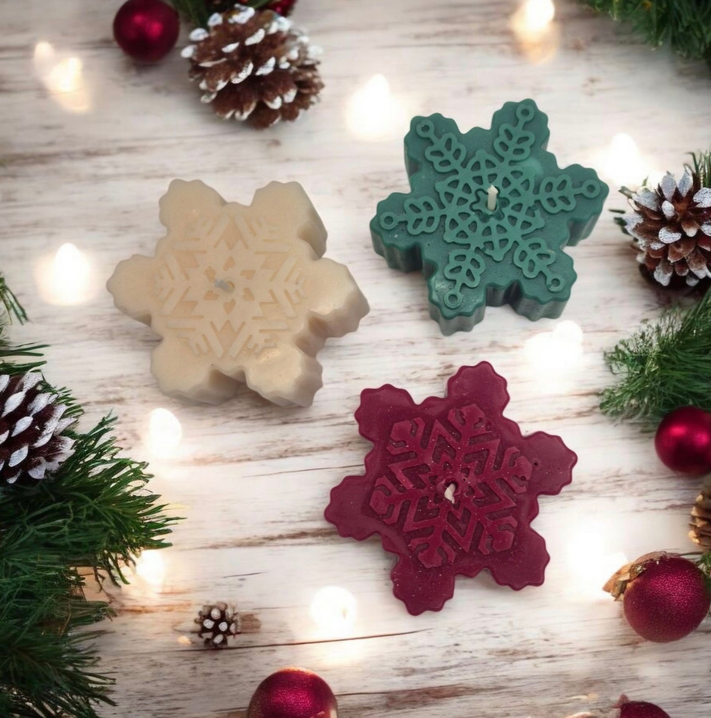 Bougies étoile de Noël